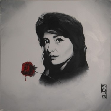 Peinture intitulée "Juliette Gréco" par Gief, Œuvre d'art originale, Acrylique