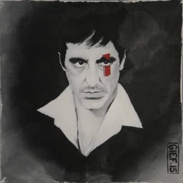 Painting titled "Al Pacino" by Gief, Original Artwork, Acrylic