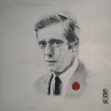 Peinture intitulée "Yves Montand" par Gief, Œuvre d'art originale, Acrylique