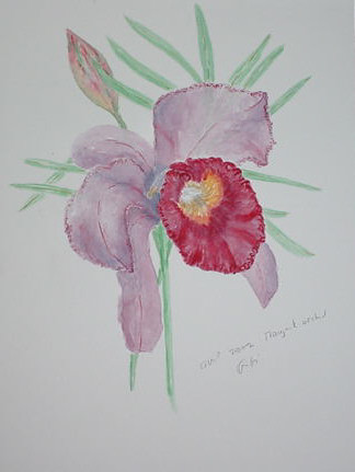 Peinture intitulée "la vie d'une orchid…" par Gigi, Œuvre d'art originale