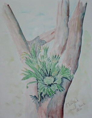 Peinture intitulée "cornes de cerf" par Gigi, Œuvre d'art originale
