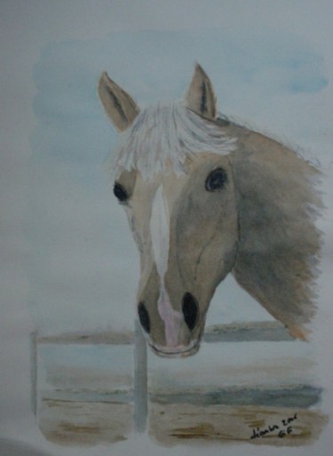 Painting titled "un amour de cheval" by Gigi, Original Artwork