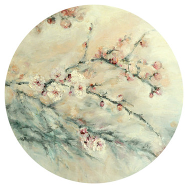 Painting titled "Plum Blossom" by Coco Wang, Original Artwork, Oil