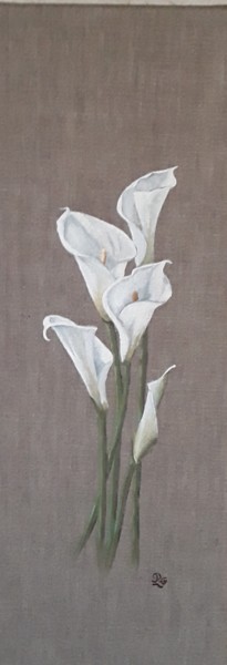 Painting titled "Arum" by Robert Gignet, Original Artwork, Acrylic