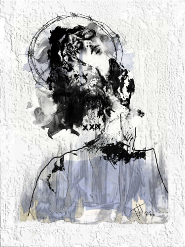 Arte digitale intitolato "Lukas 23.34" da Gigro, Opera d'arte originale, Pittura digitale