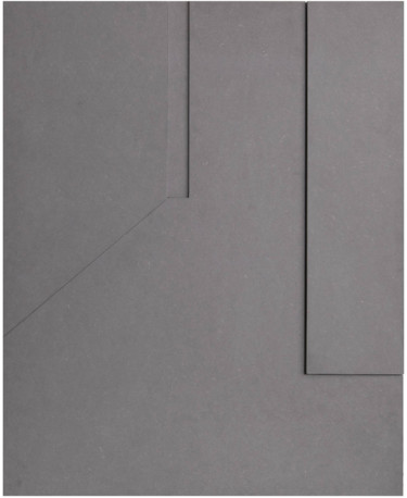 Sculpture titled "room-grey-1-85x70x3…" by Gijs Pape, Original Artwork, Wood