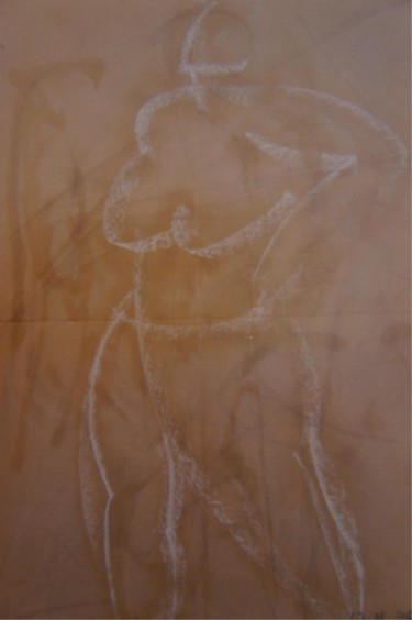 Dessin intitulée "fusain" par Gil 2 Lérins, Œuvre d'art originale, Craie