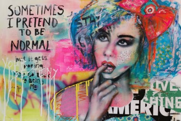 Malarstwo zatytułowany „NOT ALONE” autorstwa Gil Kd, Oryginalna praca, Farba w spray'u