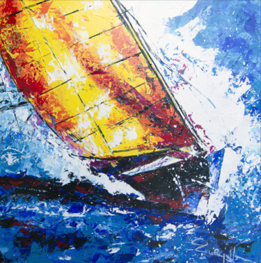 Malarstwo zatytułowany „Strong breeze” autorstwa Gil Lachapelle, Oryginalna praca, Olej