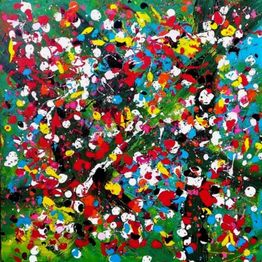 Картина под названием "#127" - Gil Lepage, Подлинное произведение искусства, Акрил Установлен на Деревянная рама для носилок