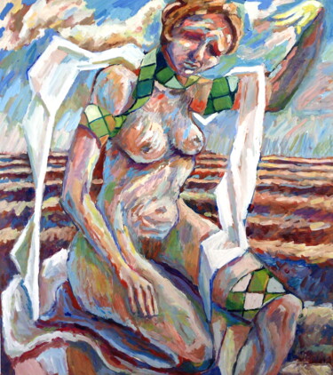 Pintura titulada "Déméter, déesse de…" por Gil Oliveres, Obra de arte original, Oleo