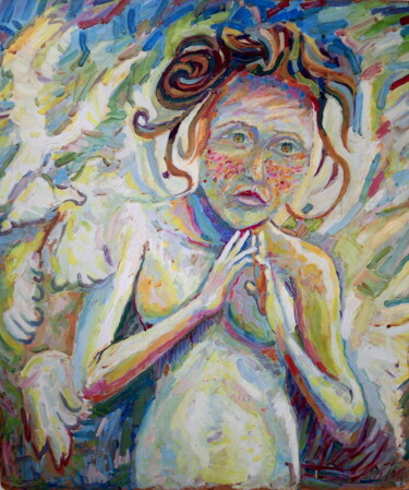 Peinture intitulée "Méduse" par Gil Oliveres, Œuvre d'art originale, Huile