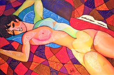 Pittura intitolato "Nudo nuovo" da Gerardo La Porta, Opera d'arte originale, Acrilico
