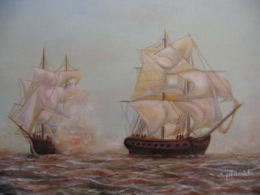 Peinture intitulée "Bataille Navale" par Gil Bartolo, Œuvre d'art originale