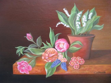 Peinture intitulée "Muguet et Fleurs" par Gil Bartolo, Œuvre d'art originale