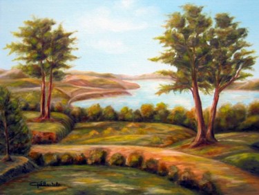 Peinture intitulée "Paysage Var" par Gil Bartolo, Œuvre d'art originale