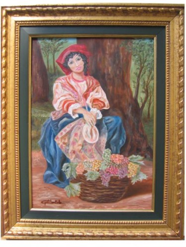 Painting titled "Retour des vendanges" by Gil Bartolo, Original Artwork