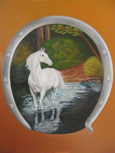 Painting titled "Le Fer à Cheval" by Gil Bartolo, Original Artwork