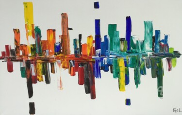 Peinture intitulée "Skyline" par Benoist, Œuvre d'art originale