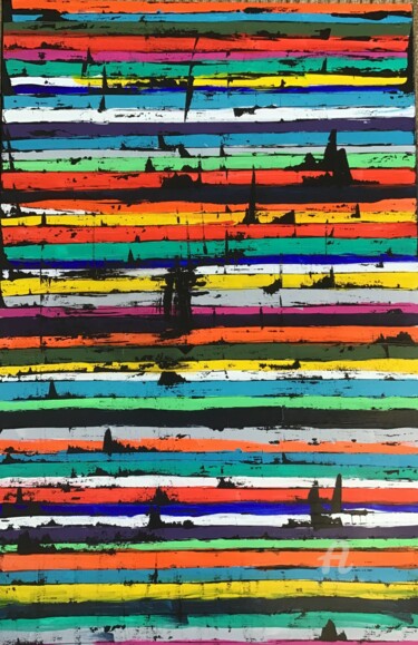 Peinture intitulée "colors Of Life" par Benoist, Œuvre d'art originale, Acrylique