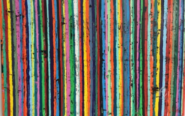 Peinture intitulée "Lignes" par Benoist, Œuvre d'art originale, Acrylique