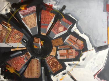place de l'etoile Collages intitulée "place de l'etoile" par Gilbert Loutfi, Œuvre d'art originale, Acrylique