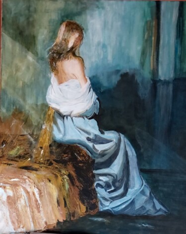 Painting titled "Boudoir" by Gilbert Delord, Original Artwork, Acrylic Mounted on Wood Stretcher frame