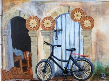 Painting titled "medina" by Gilbert Devesa, Original Artwork, Acrylic Mounted on Wood Stretcher frame
