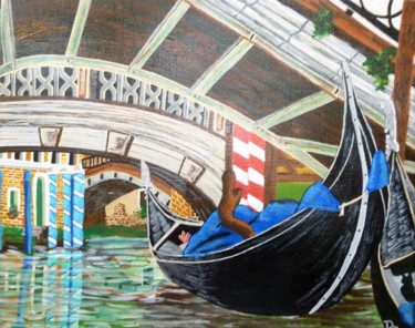 Malerei mit dem Titel "repos" von Gilbert Devesa, Original-Kunstwerk, Acryl Auf Keilrahmen aus Holz montiert