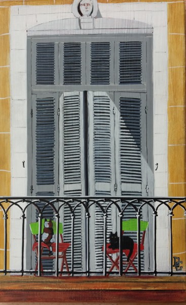 Peinture intitulée "Les concierges" par Gilbert Devesa, Œuvre d'art originale, Acrylique Monté sur Châssis en bois