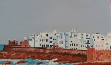 Painting titled "essaouira" by Gilbert Devesa, Original Artwork, Acrylic Mounted on Wood Stretcher frame