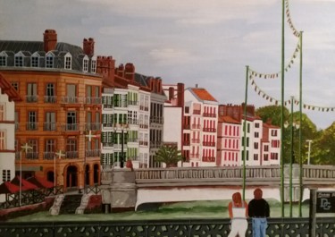 Картина под названием "vue du pont Mayou" - Gilbert Devesa, Подлинное произведение искусства, Акрил Установлен на Деревянная…