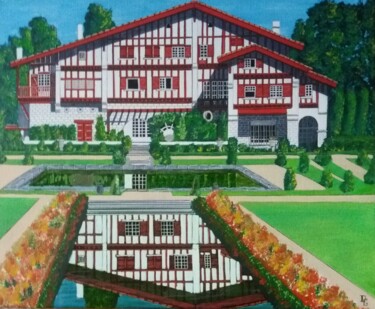 Pittura intitolato "villa ARNAGA" da Gilbert Devesa, Opera d'arte originale, Acrilico Montato su Telaio per barella in legno