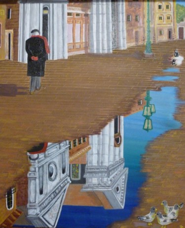 Painting titled "brunetti a st maria…" by Gilbert Devesa, Original Artwork, Acrylic Mounted on Wood Stretcher frame