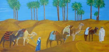 Painting titled "caravane" by Gilbert Devesa, Original Artwork, Acrylic