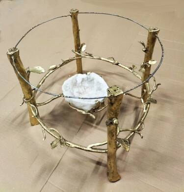 Design intitulée "Table-basse Juliette" par Gilbert Liblin, Œuvre d'art originale, Métaux