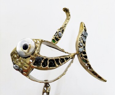 Escultura titulada "Les poissons de RAP…" por Gilbert Liblin, Obra de arte original, Metales