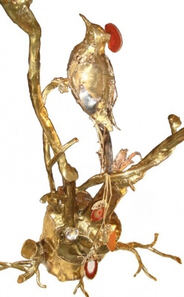 Sculpture titled "Table-oiseau M5" by Gilbert Liblin, Original Artwork, Metals