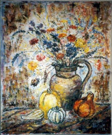 Painting titled "Bouquet" by Gilbert Liblin, Original Artwork