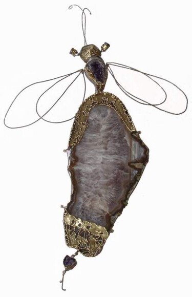 Escultura intitulada "Féerie de la libell…" por Gilbert Liblin, Obras de arte originais, Metais