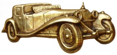 Sculpture titled "BUGATTI Royale 1930" by Gilbert Liblin, Original Artwork, Metals