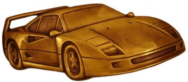 Sculpture titled "FERRARI F40" by Gilbert Liblin, Original Artwork, Metals