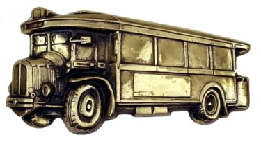 Sculpture titled "Autobus parisien  R…" by Gilbert Liblin, Original Artwork, Metals