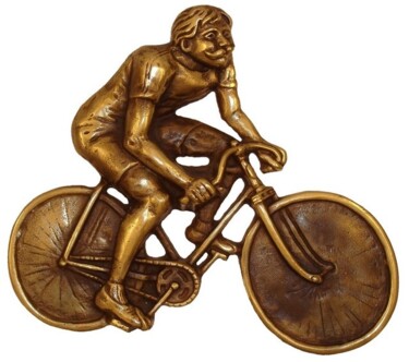Skulptur mit dem Titel "Cycliste" von Gilbert Liblin, Original-Kunstwerk, Metalle