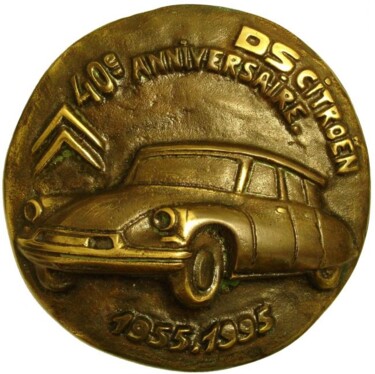 Sculptuur getiteld "CITROEN DS 19" door Gilbert Liblin, Origineel Kunstwerk, Bronzen