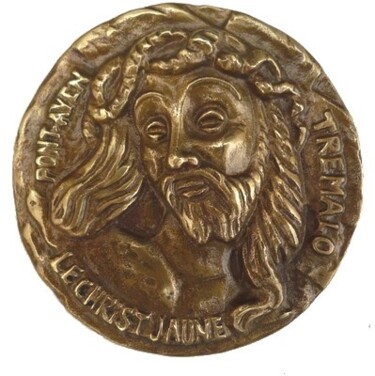 Escultura intitulada "Le Christ jaune - T…" por Gilbert Liblin, Obras de arte originais, Bronze
