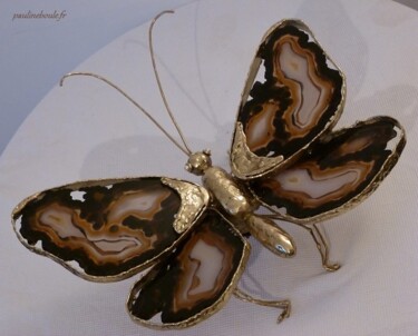 Escultura intitulada "papillon-de-nuit -…" por Gilbert Liblin, Obras de arte originais, Outro