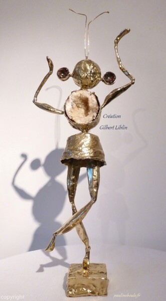 Sculpture titled "Danse du ventre" by Gilbert Liblin, Original Artwork, Metals