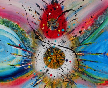Malarstwo zatytułowany „Explosif” autorstwa Gilbert Morales, Oryginalna praca, Akryl