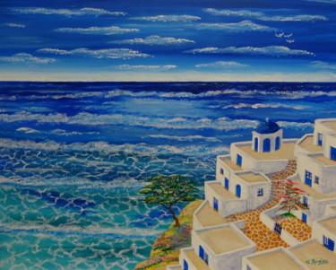 Peinture intitulée "Oia" par Gilbert Morales, Œuvre d'art originale, Acrylique